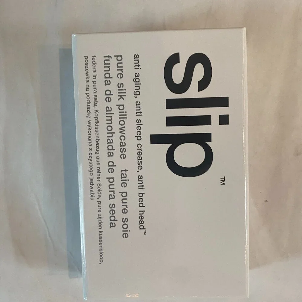 Slip pure silk pillowcase slipsilk white or pink queen standard 20” x 30”. NIB